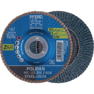 Set 10 disc lamelar PFERD POLIFAN PSF 125 Z-BOX Z60